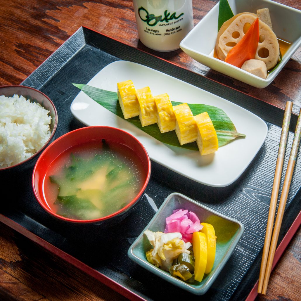 fresh sushi and appetizer plate at Osaka Japanese Bistro Las Vegas