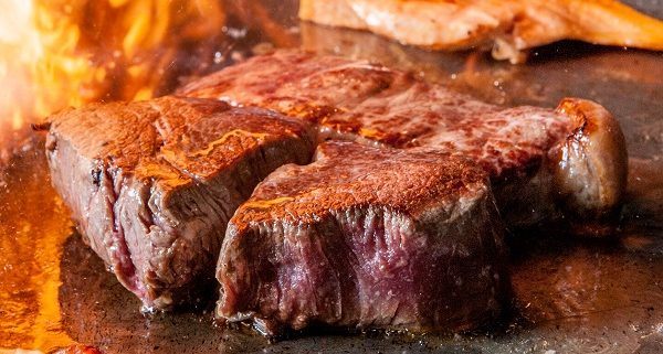 Osaka Las Vegas teppan grill sizzling steak
