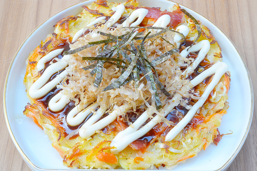 Japanese food okonomiyaki
