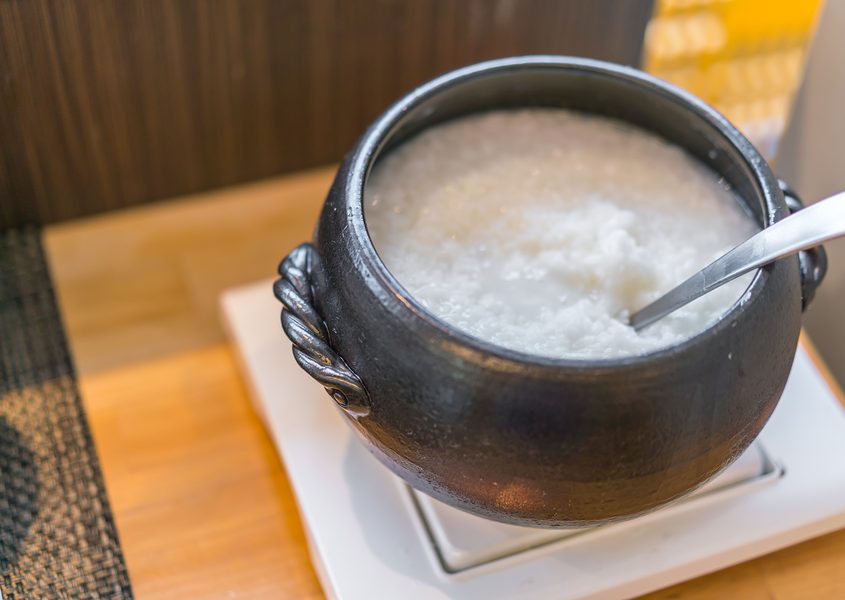 Japanese rice porridge breakfast food (okayu)