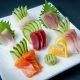 Sashimi plate fresh raw fish presented by Osaka Japanese Bistro